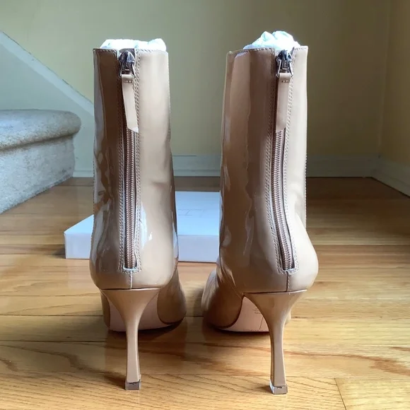 Black Suede Studio Laura Bootie Patent Leather Porcini SZ EU40/US9.5 - Picture 4 of 16